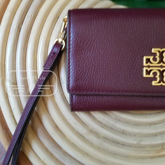 IMPERIAL GARNET TORY BURCH SMART PHONE WALLET WRISTLET PURPLE PLUM BRAND NEW - Picture 4 of 7